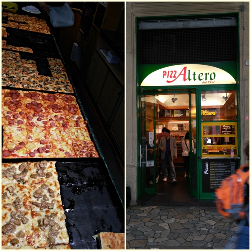 A Pizza altero pizzája, a Via Ugo Bassi-n