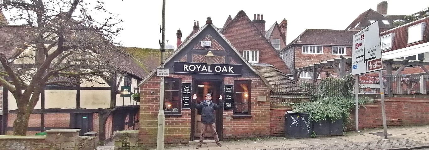 Anglia és kocsmaélete - Winchester - Royal Oak, anglai egyik legrégebbi "bárja", elvileg 1002-től - Kocsmaturista 05