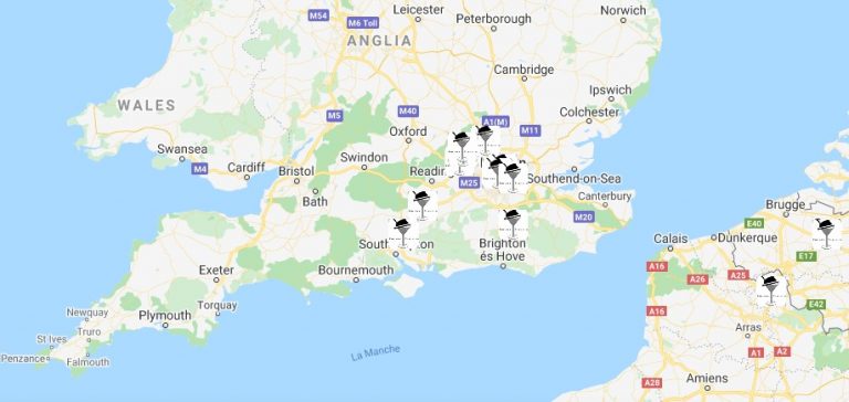 Anglia és kocsmaélete - térkép - Kocsmaturista