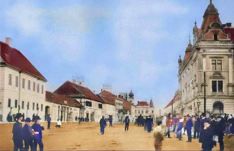 Széchenyi tér az 1910-es években - Zalaegerszeg és kocsmaélete - Kocsmaturista - A Régi Zalaegerszeg Facebook oldal képe